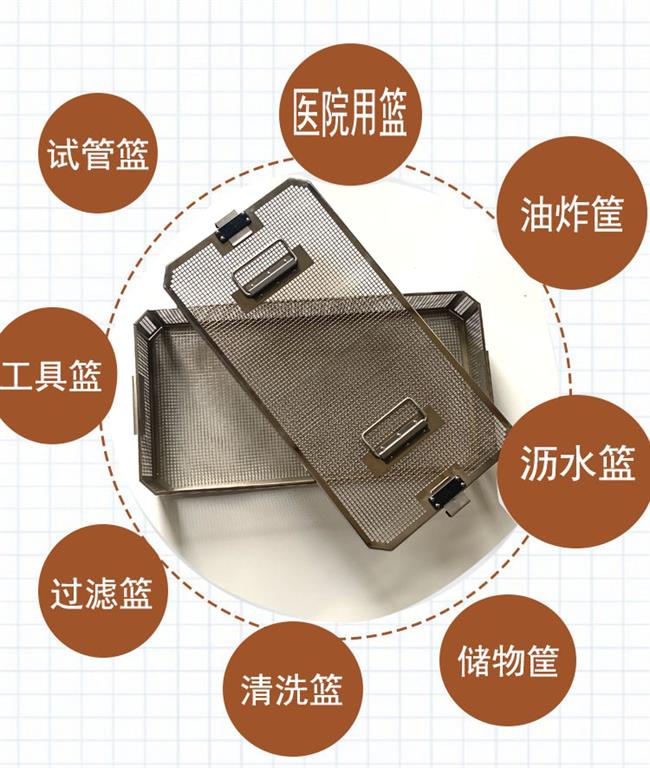 八角冲孔带盖子消毒筐